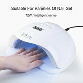 72W SUN X5 PLUS UV LED Lamp Nail Dryer Nail UV LED Gel Cured Dryer Intelligence Sensing Nail Drying Lamp Machine For Care Tool